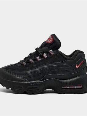 NIB Nike Little Kids Air Max 95 HQ6364 011 Black Smoke Grey Red White